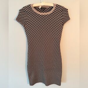 Like New - Armani Exchange Geometric Stretch Knit Mini Dress (S)